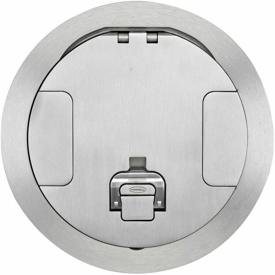 Hubbell Wiring Device-Kellems Recessed 8" Series, Cover Assembly, Brushed Aluminum Finish