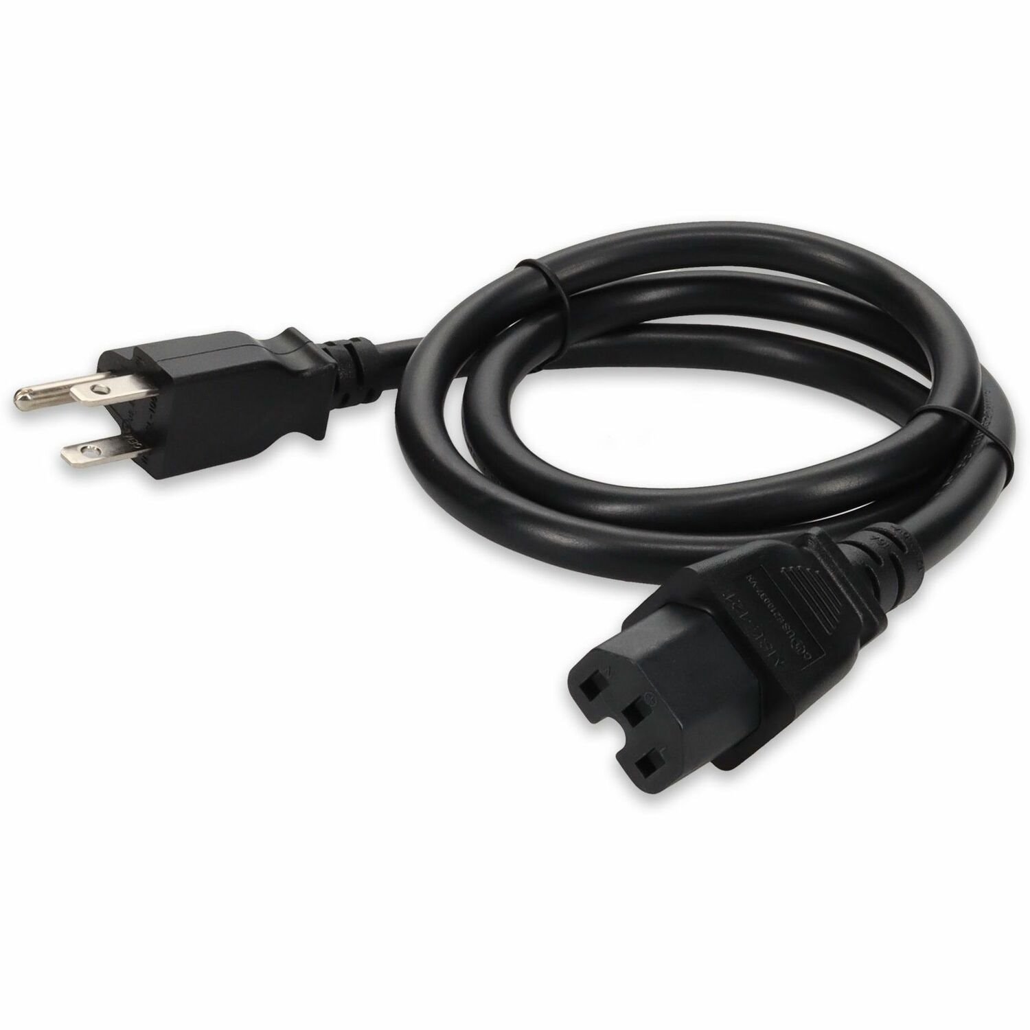 AddOn 8ft NEMA 5-15P Male to C15 Female 14AWG 100-250V at 15A Black Power Cable