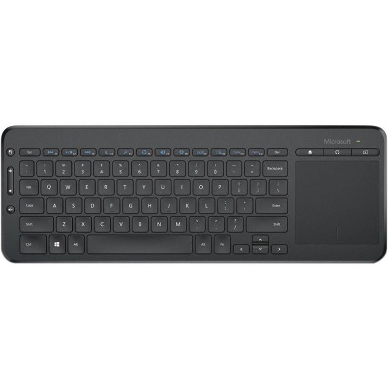 Microsoft All-in-One Media Keyboard - Wireless Connectivity - USB Interface - TouchPad