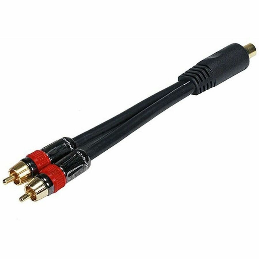 Monoprice Rca F To 2-Rca M Digital Coax 6In