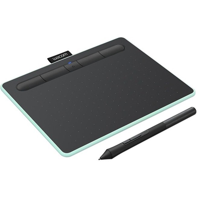 Wacom Intuos Wireless Graphics Drawing Tablet for Mac, PC, Chromebook & Android (small) with Software Included - Black with Pistachio accent