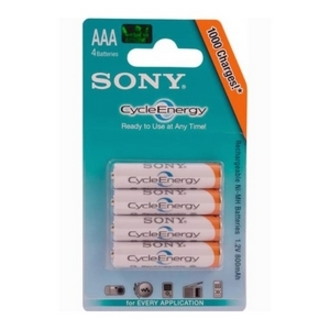 Sony Cycle Energy NHAAAB4K Battery - Nickel Metal Hydride (NiMH) - 4