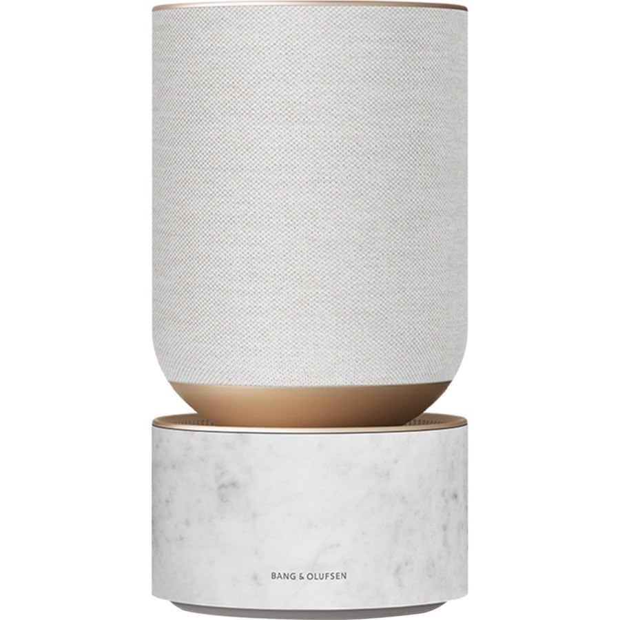 Bang & Olufsen Beosound Balance 6.1 Bluetooth Smart Speaker - 850 W RMS - Google Assistant Supported - White Marble