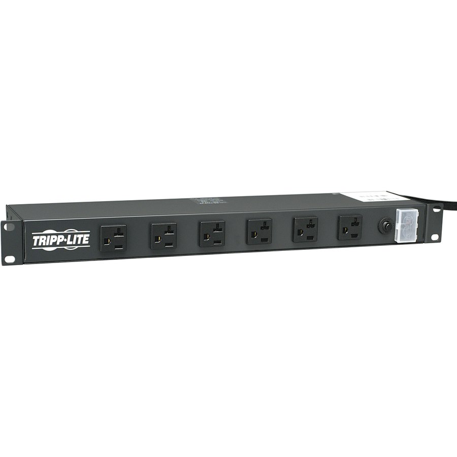 Eaton Tripp Lite Series 1U Rack-Mount Power Strip, 120V, 20A, 5-20P, 12 Outlets (6 Front-Facing, 6-Rear-Facing) 15 ft. (4.57 m) Cord