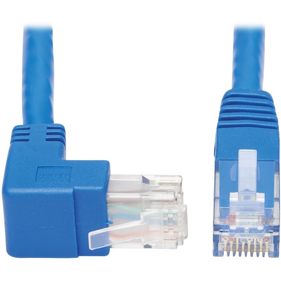 Eaton Tripp Lite Series Up-Angle Cat6 Gigabit Molded UTP Ethernet Cable (RJ45 Right-Angle Up M to RJ45 M), Blue, 20 ft. (6.09 m)