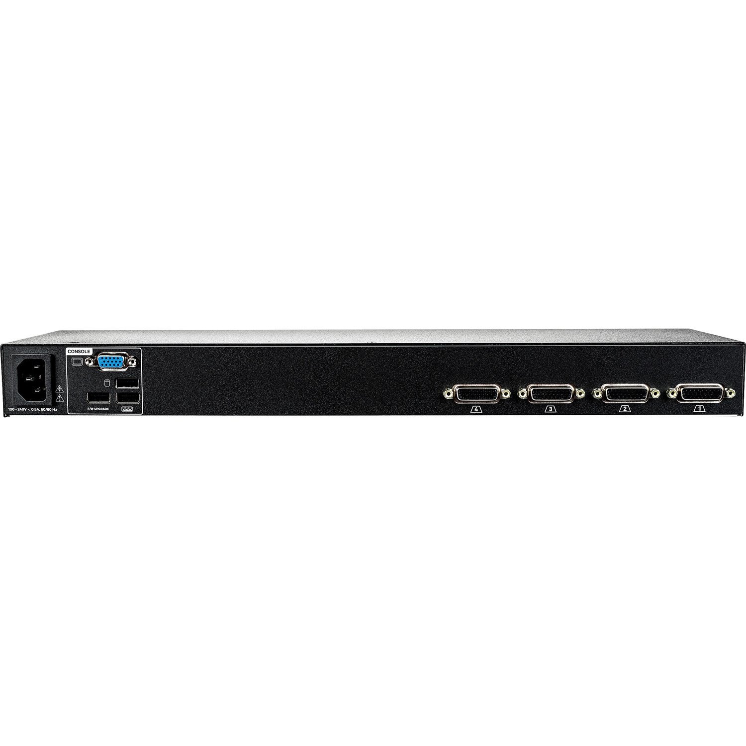 Vertiv Avocent AV104 KVM Switch | 4 port | Rackmount | Desktop | Single-User | USB | Touch Button | Hotkey Switching | Cascade | Internal Power Supply