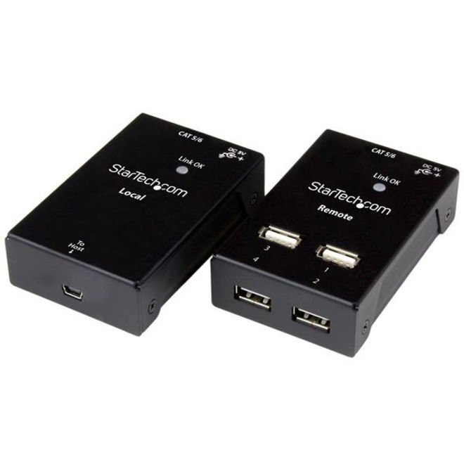 StarTech.com 4 Port USB 2.0-Over-Cat5-or-Cat6 Extender - up to 130ft (40m)~