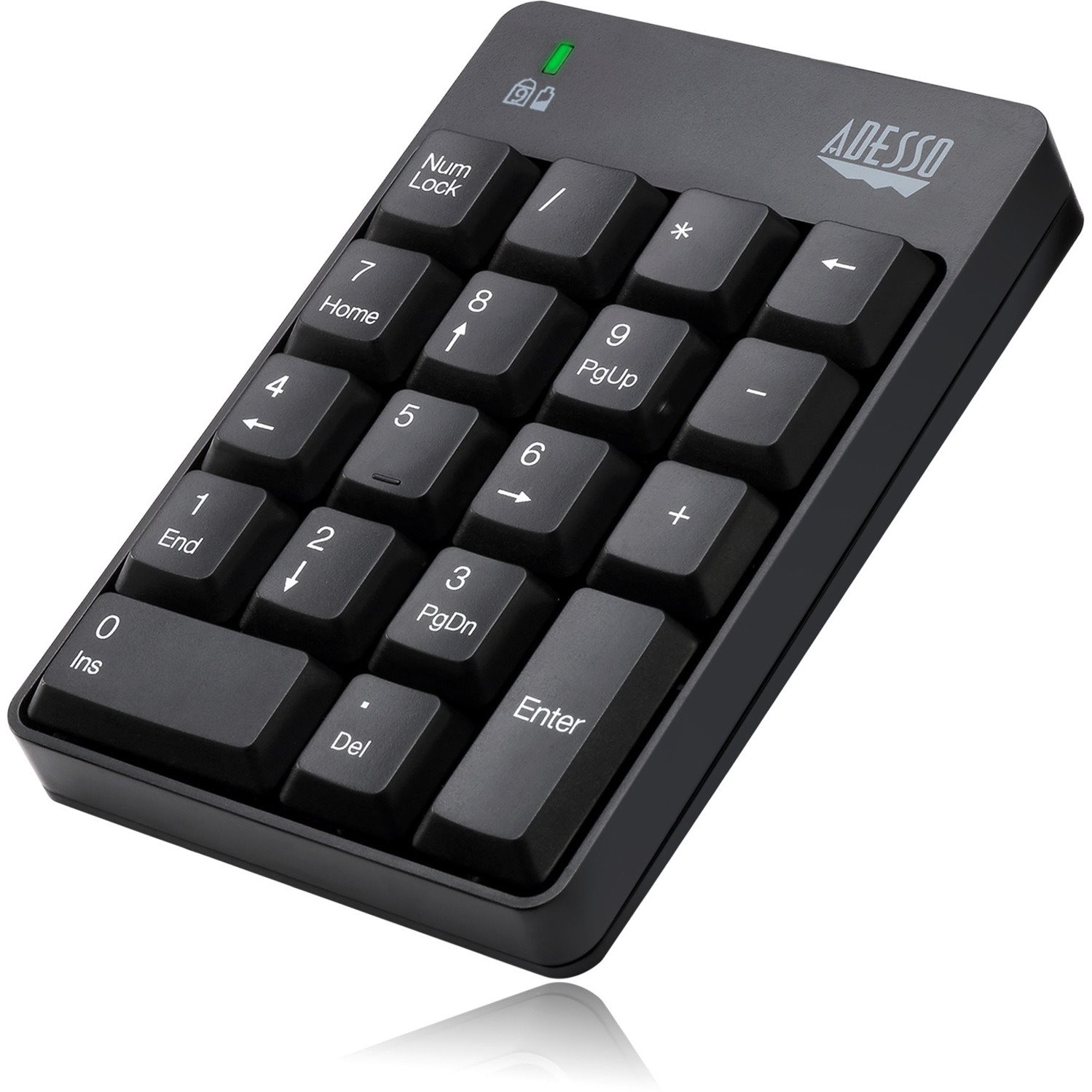 Adesso WKB-6010UB Keypad - Wireless Connectivity - USB Interface - English (US) - Black