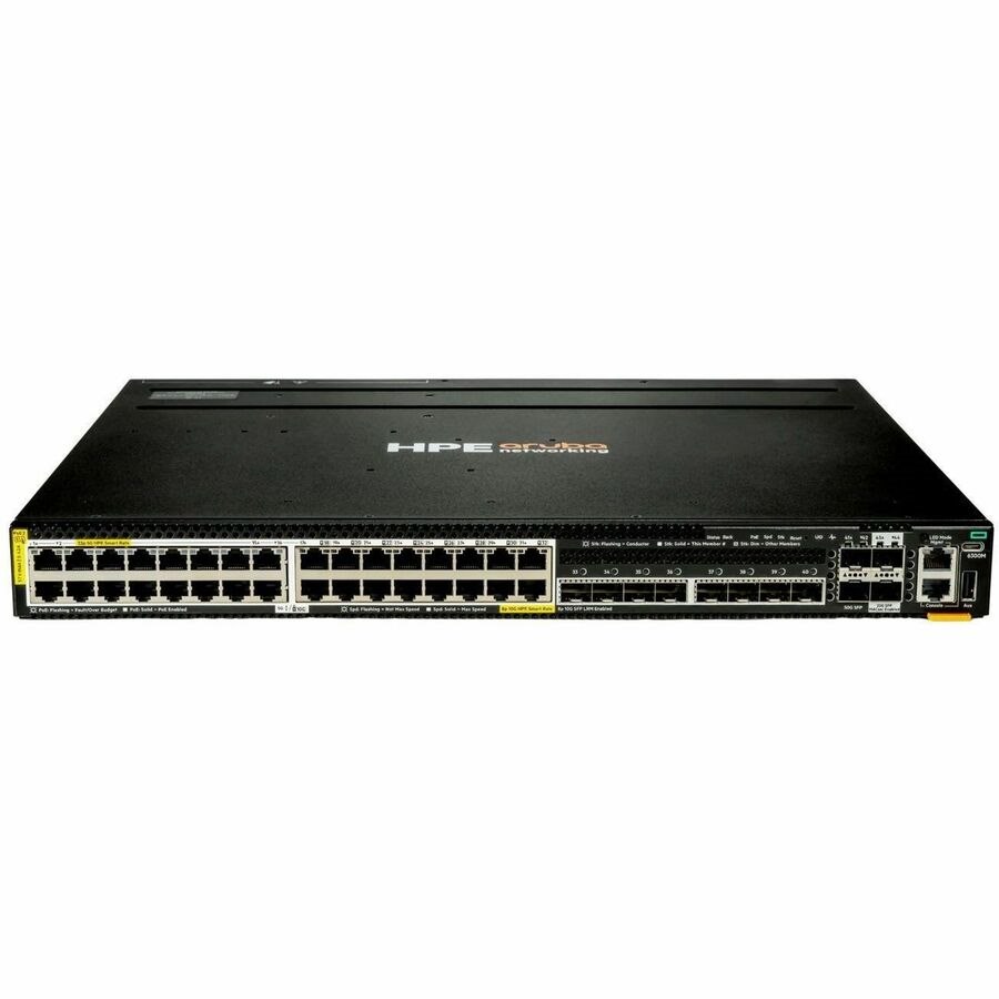 Aruba CX 6300 CX 6300M 32 Ports Manageable Ethernet Switch - 5 Gigabit Ethernet, 10 Gigabit Ethernet, 25 Gigabit Ethernet - 5GBase-T, 10GBase-X, 25GBase-X, 50GBase-X