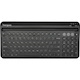 Multi-Device Bluetooth Antimicrobial Keyboard with Tablet/Phone Cradle