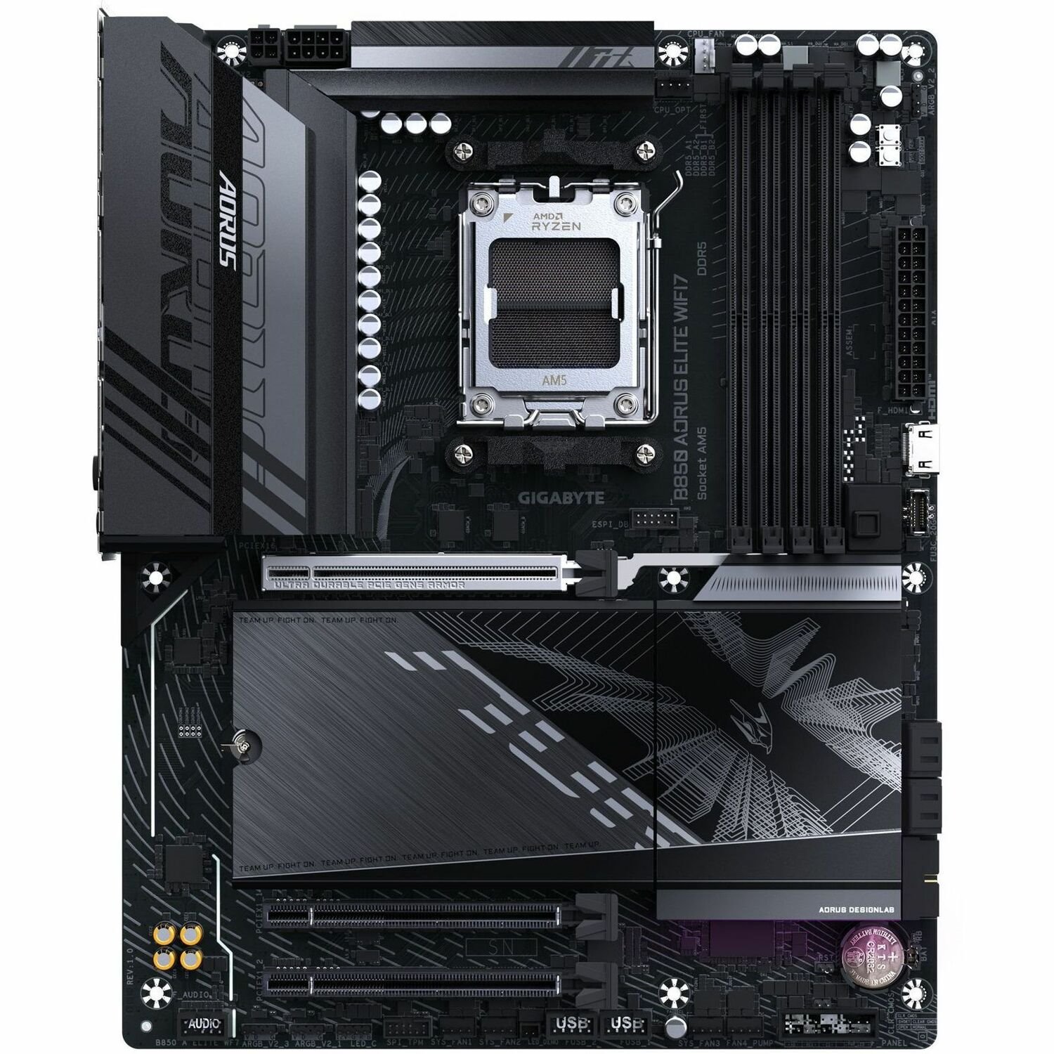 Aorus Ultra Durable B850 AORUS ELITE WIFI7 Gaming Desktop Motherboard - AMD B850 Chipset - Socket AM5 - ATX