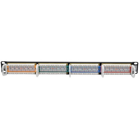 Eaton Tripp Lite Series 24-Port 1U Rack-Mount 110-Type Color-Coded Patch Panel, RJ45 Ethernet, 568B, Cat5/5e