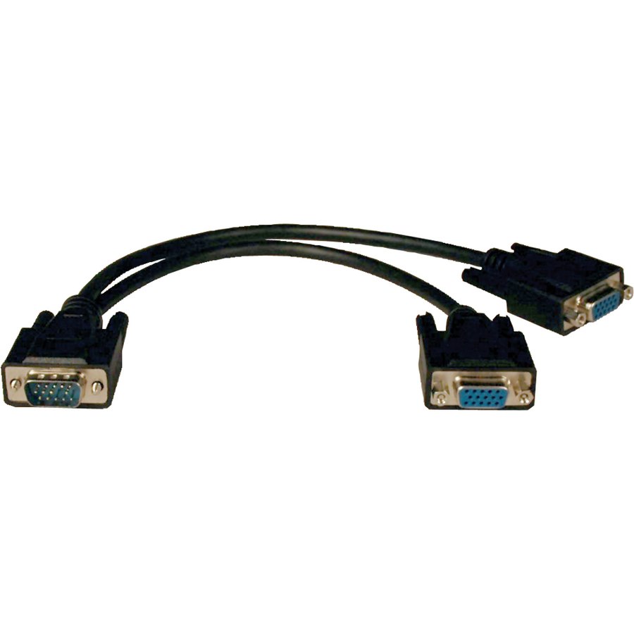 Eaton Tripp Lite Series VGA Monitor Y Splitter Cable (HD15 M/2xF), 1 ft. (0.31 m)