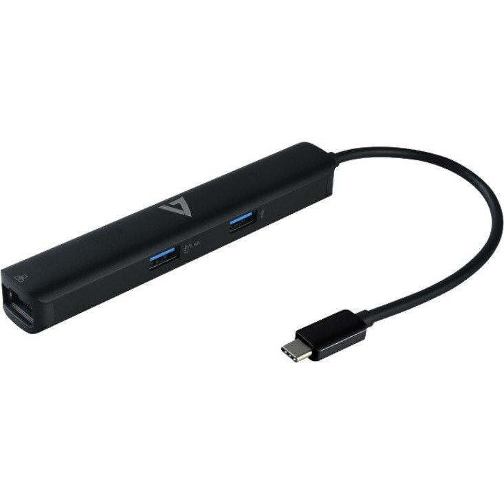 V7 UCMINIDOCK-PT USB Type C Docking Station for Computer - 85 W - Black