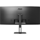 AOC CU34V5C 34" Class UW-QHD Curved Screen LCD Monitor - 21:9 - Matte Black