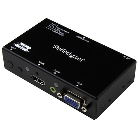 StarTech.com 2x1 HDMI + VGA to HDMI Converter Switch w/ Automatic and Priority Switching â€" 1080p