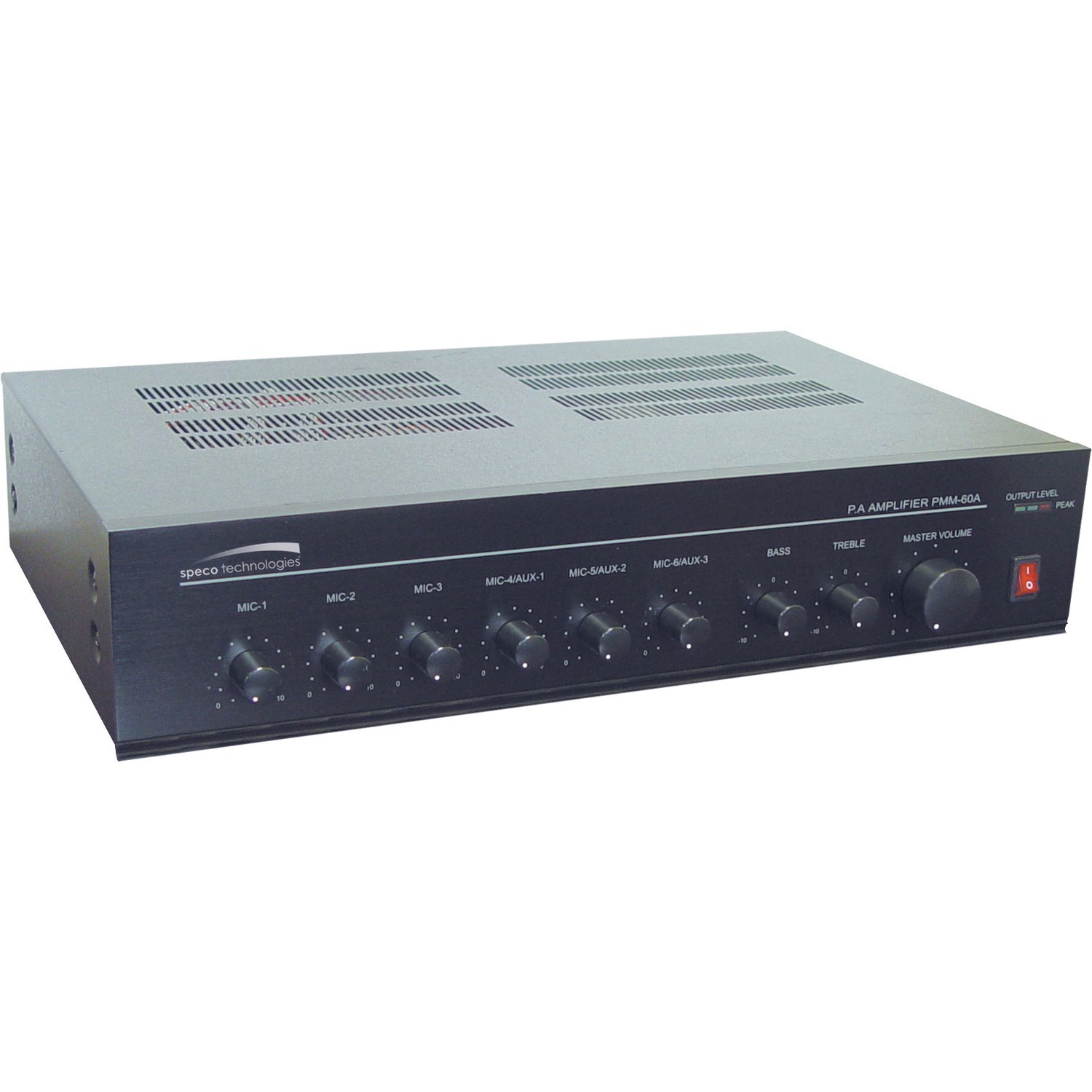 Speco Contractor PMM60A Amplifier - 60 W RMS - 5 Channel - Black