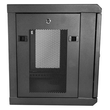 StarTech.com 2-Post 9U Wall Mount Network Cabinet, 19" Wall-Mounted Server Rack for Data / IT Equipment, Small Lockable Rack Enclosure