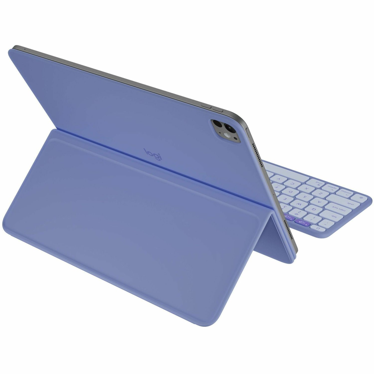 Logitech Flip Folio Keyboard/Cover Case (Folio) for 13" Apple iPad Pro 13 (2024), iPad Air 13 (2024), iPad Air 13 (2025) Tablet - English Keyboard - Lilac
