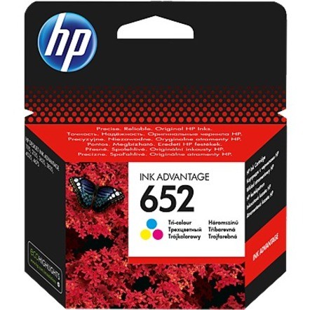 HP 652 Origineel Inkjet Inktcartridge - Blister - Tri-color Verpakking