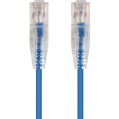 Monoprice SlimRun Cat6 28AWG UTP Ethernet Network Cable, 7ft Blue