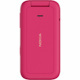 Nokia 2660 Flip 128 MB Feature Phone - 2.8" Flexible Folding Screen TFT LCD QVGA 240 x 320 - Cortex A71 GHz - 48 MB RAM - Series 30+ - 4G - Pop Pink