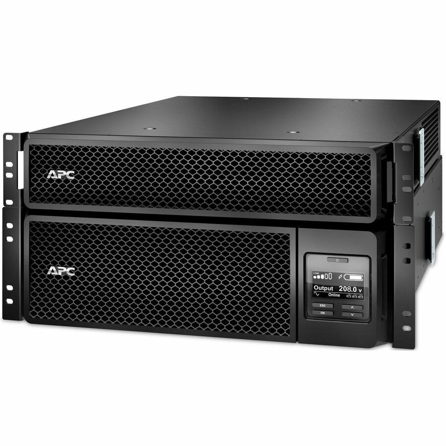 APC Smart-UPS On-Line, 5kVA, Rackmount 5U, 208V, 12 5-20R+2 L6-20R+2 L6-30R NEMA, Network Card+SmartSlot, W/ rail kit, W/ transformer 208V to 120V [TAA]