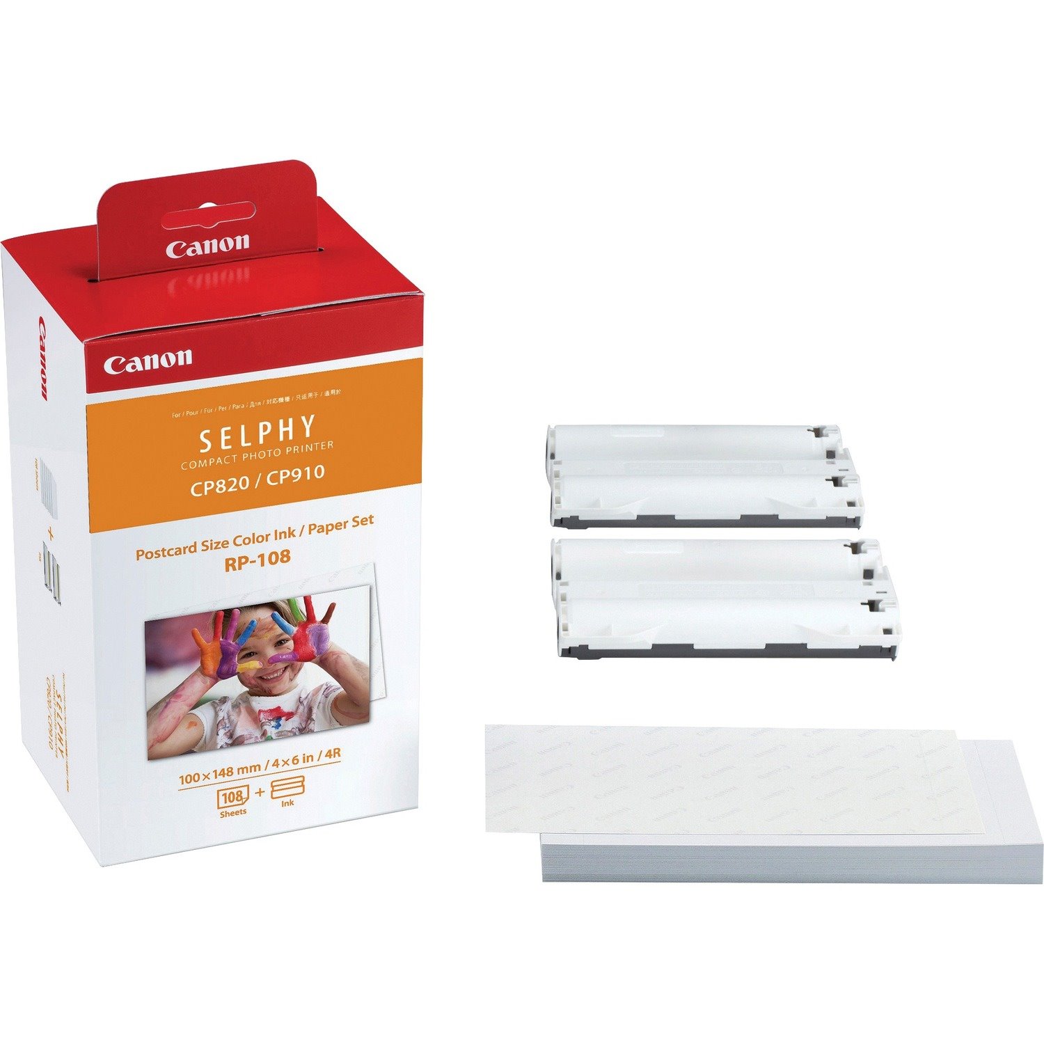 Canon RP-108 Original High Yield Dye Sublimation Ribbon/Paper Kit - Colour - 1 Each