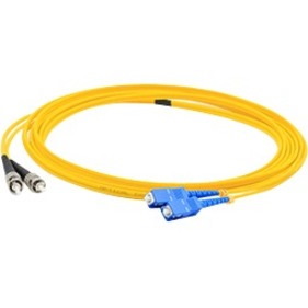 AddOn 40m ST to SC Yellow OS2 Duplex OFNR (Riser-Rated) SMF Fiber Patch Cable