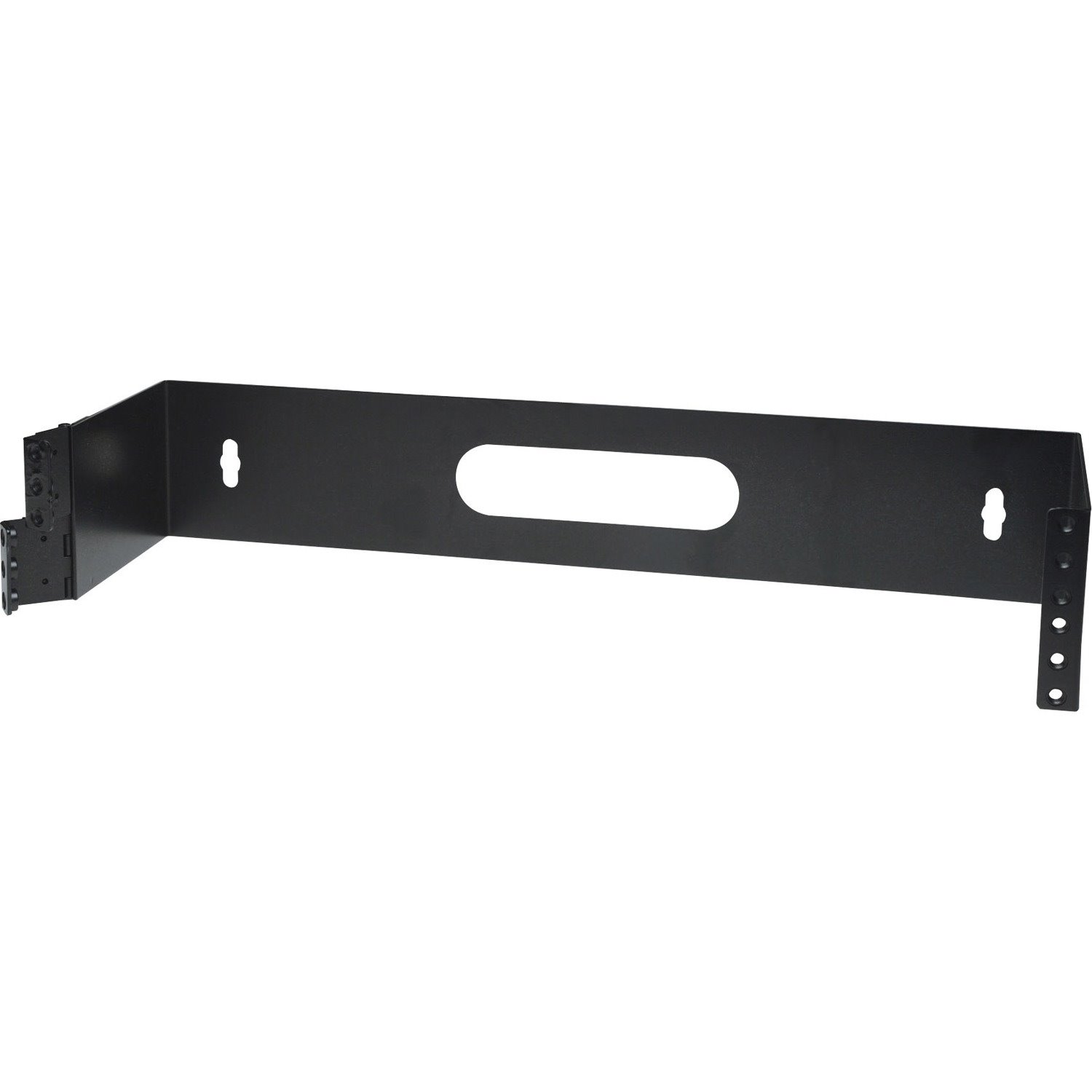 Intellinet Network Solutions 19 Inch Hinged Wall Bracket, 2U, 5 Inches Deep, Black