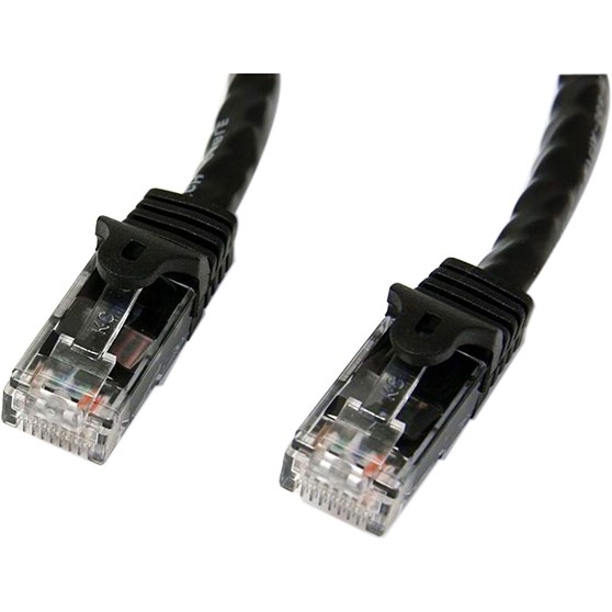 StarTech 25ft CAT6 Ethernet Cable - Black Snagless Gigabit - 100W PoE UTP 250Mhz Category 6 Patch Cord UL Certified Wiring/TIA