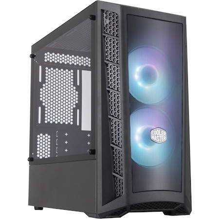 Cooler Master MasterBox MCB-B311L-KGNN-S02 Computer Case - Mini ITX, Micro ATX Motherboard Supported - Mini-tower - Steel, Mesh, Plastic, Tempered Glass - Black