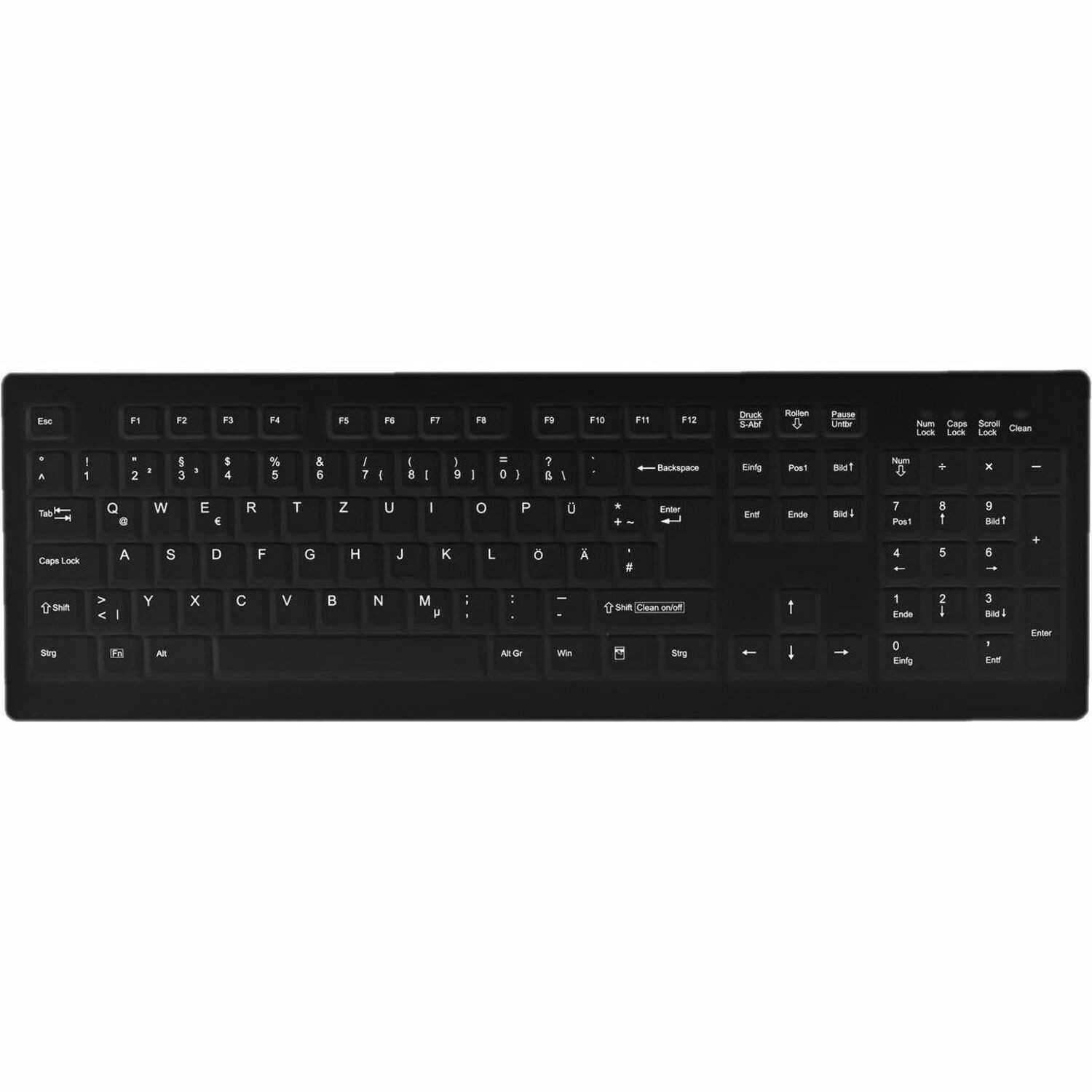 Active Key Keyboard - Cable Connectivity - USB 1.1 Interface - English (US) - Black