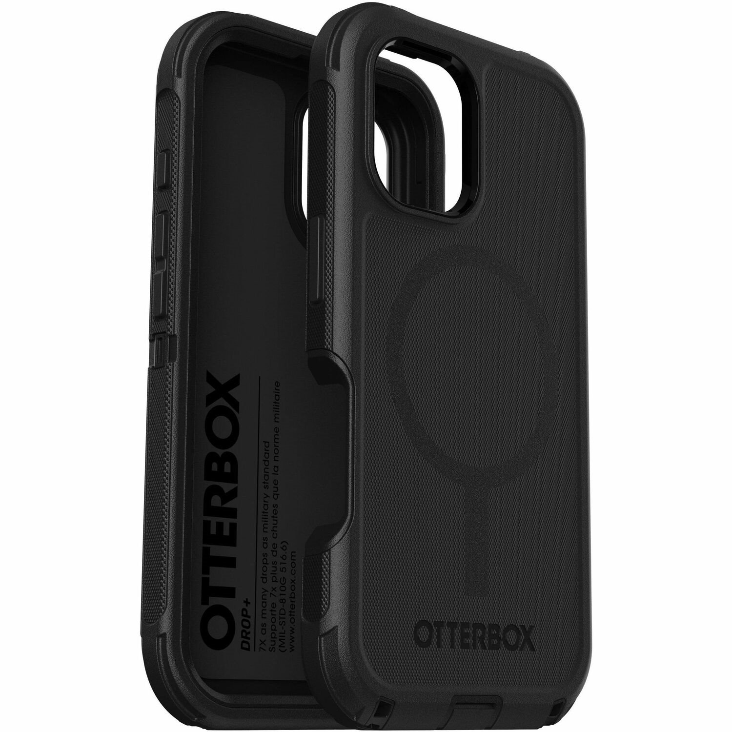 OtterBox Defender Case for Apple iPhone 16 Smartphone - Tri-Layer Design, Textured - Black - 1 Pack - Retail