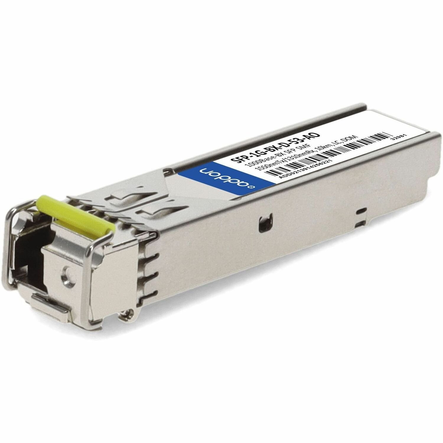 AddOn MSA and TAA 1000Base-BX SFP Transceiver (SMF, 1550nmTx/1310nmRx, 10km, LC, DOM)