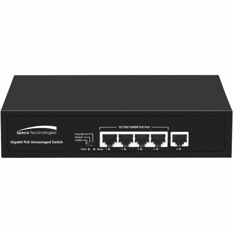 Speco 5-Port Gigabit Network Switch (4 ports PoE, 1 port uplink)