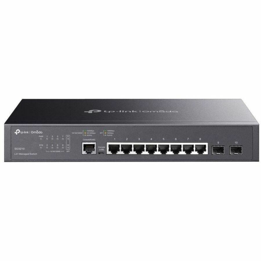 TP-LINK OMADA 8-PORT MANAGED GIGABIT L2+ RACK SWITCH, GbE(8), SFP(2), 5YR