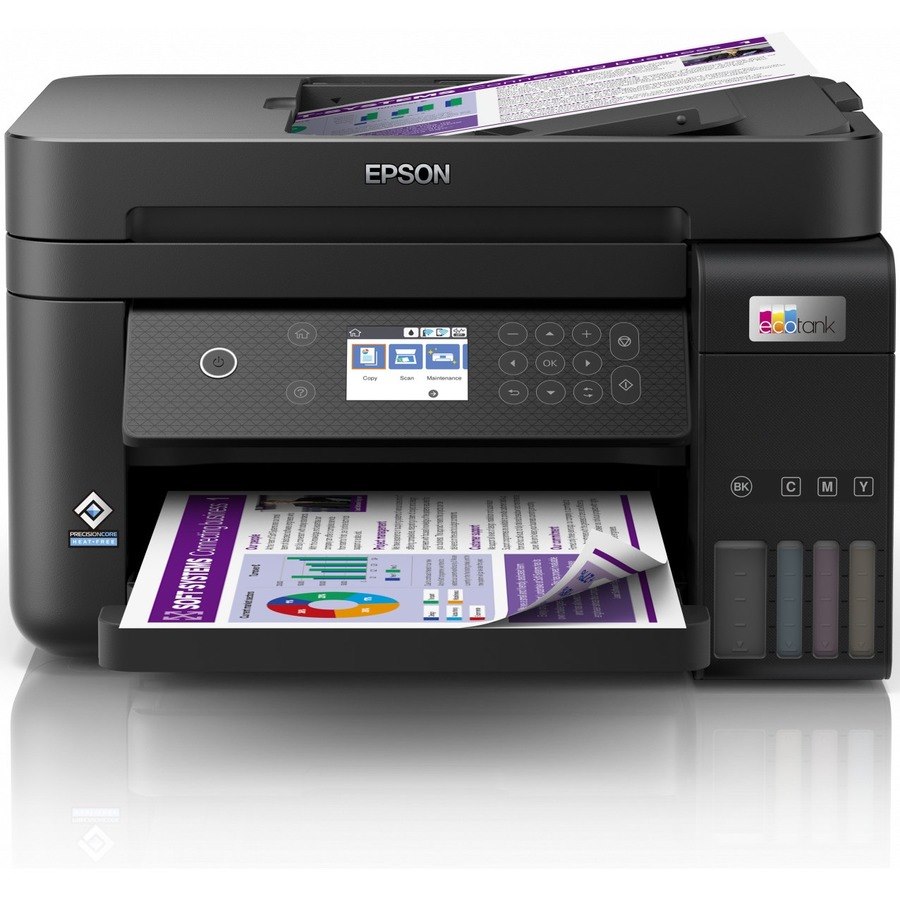 Epson L6270 Wireless EcoTank Inkjet Multifunction Printer - Colour - Black