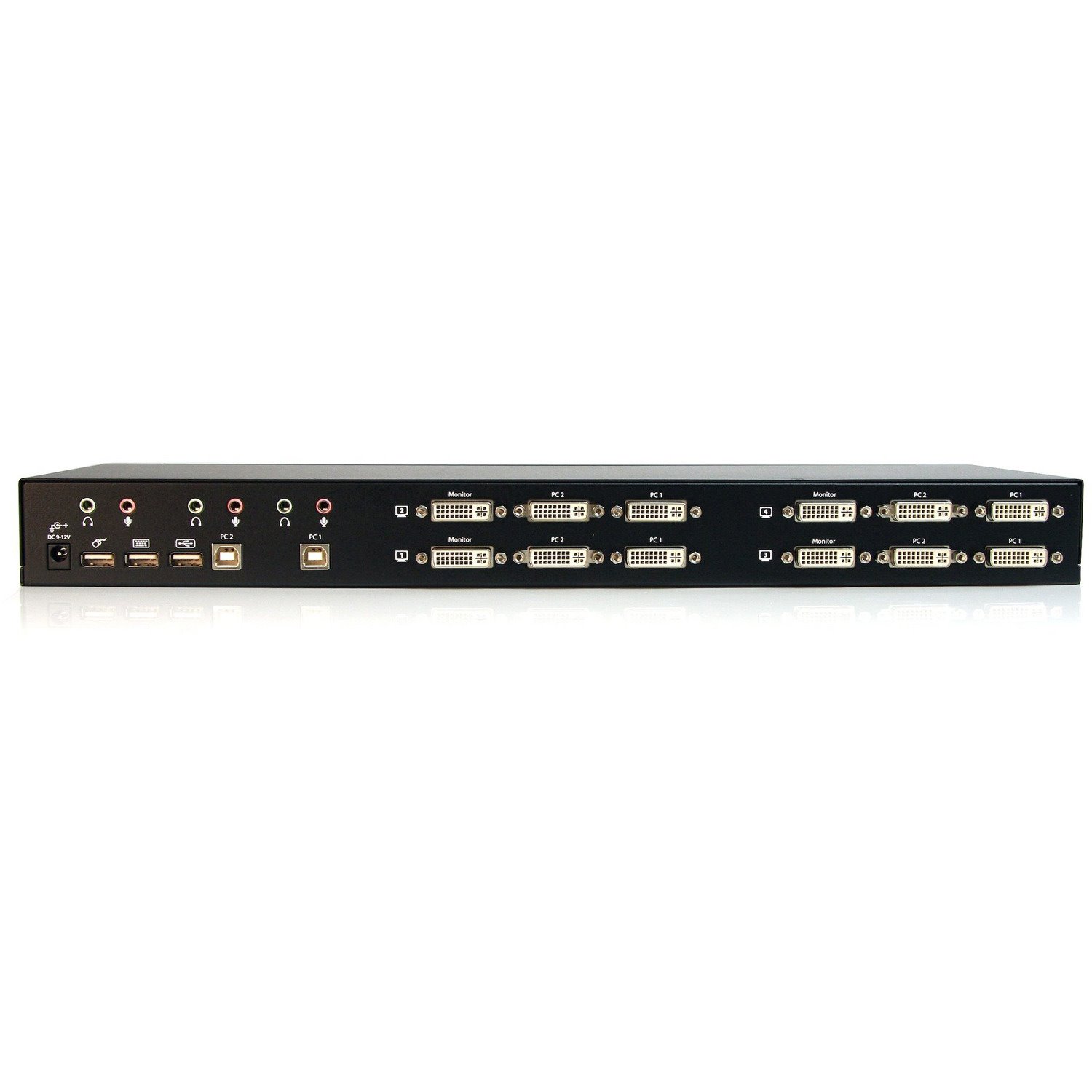 StarTech.com 2-Port Quad Monitor Dual-Link DVI USB KVM Switch with Audio & Hub