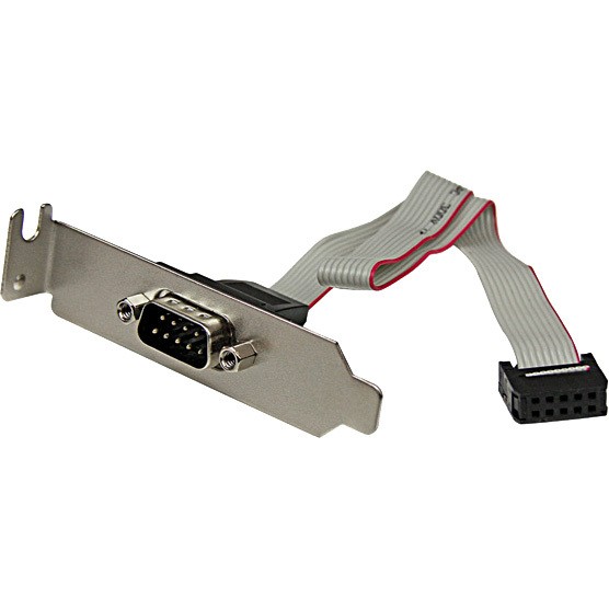 StarTech.com 9-pin Serial to 10-pin Header Slot Plate with Low Profile Bracket - Serial panel - DB-9 (M) - 10 pin IDC (F) - 23 cm