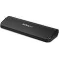 StarTech.com Dual Monitor USB 3.0 Laptop Docking Station, HDMI & DVI/VGA, 3x USB-A Hub, GbE, Audio, Universal USB-A Dock, Win/Mac, TAA