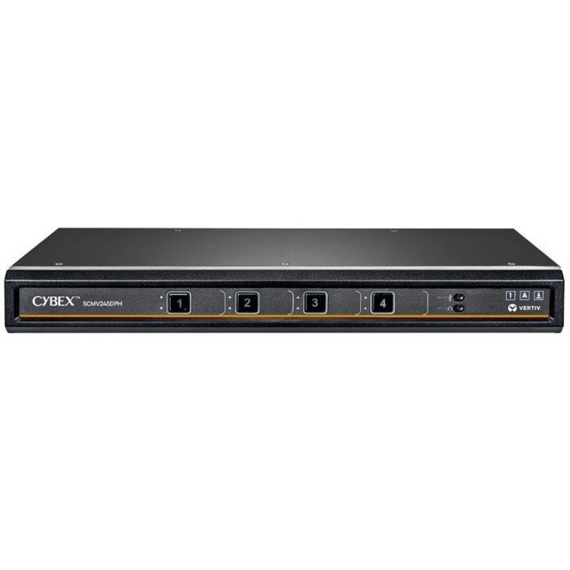 Vertiv Cybex Secure MultiViewer KVM Switch | 4 port | NIAP Approved | Dual AC