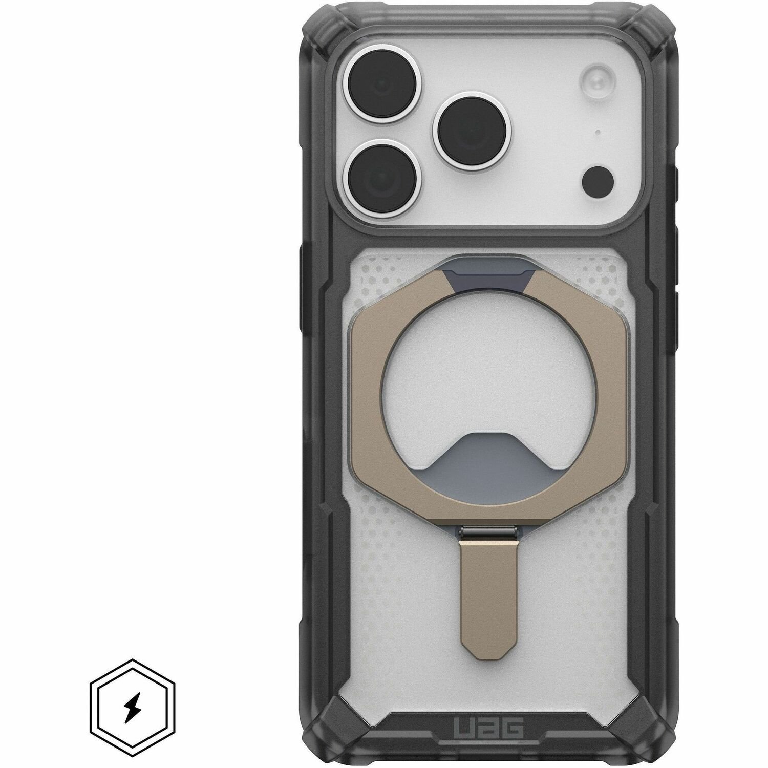 Urban Armor Gear Plasma XTE Case voor Apple iPhone 17 Pro Smartphone - As, Titanium
