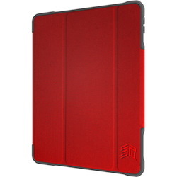 STM Goods Dux Plus Duo Carrying Case for 25.9 cm (10.2") Apple, Logitech iPad (7th Generation), iPad (8th Generation), iPad (9th Generation) Tablet - Red, Clear
