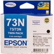 Epson DURABrite No. 73N Original Inkjet Ink Cartridge - Black - 2 / Pack