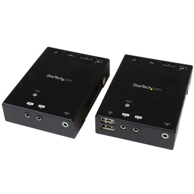 StarTech.com HDMI over CAT5e or CAT6 HDBaseT Extender with USB Hub and IR - 295 ft (90m) - Up to 4K