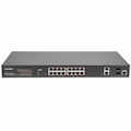 Rocstor SolidConnect SCM20 16-Port PoE+ Gigabit Managed Switch with 2 Gigabit RJ45 & 2 SFP Ports (Y10S010-B1)
