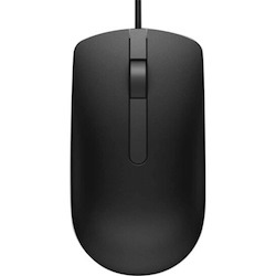 Dell MS116 Mouse - USB - Optical - 3 Button(s) - Black