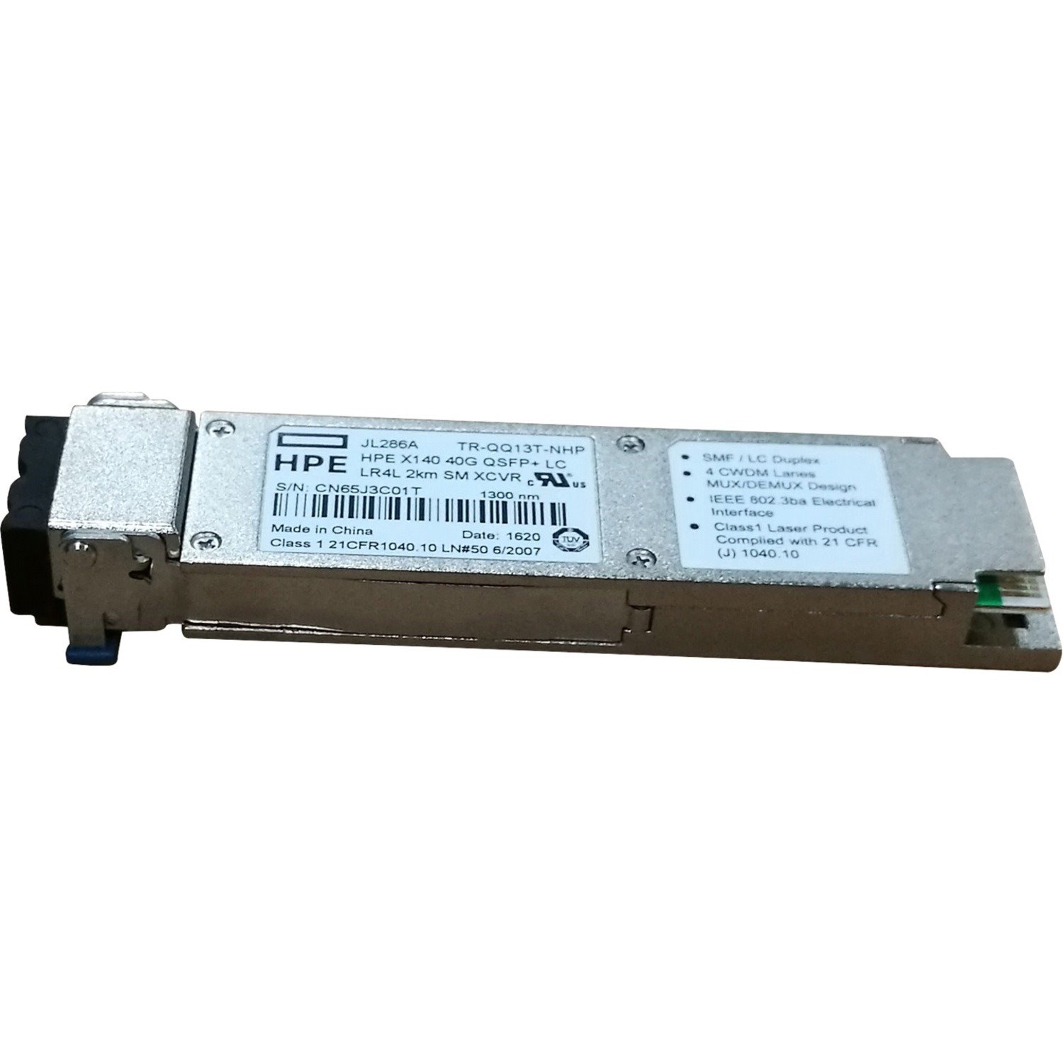 HPE X140 40G QSFP+ LC LR4L 2KM SM Transceiver