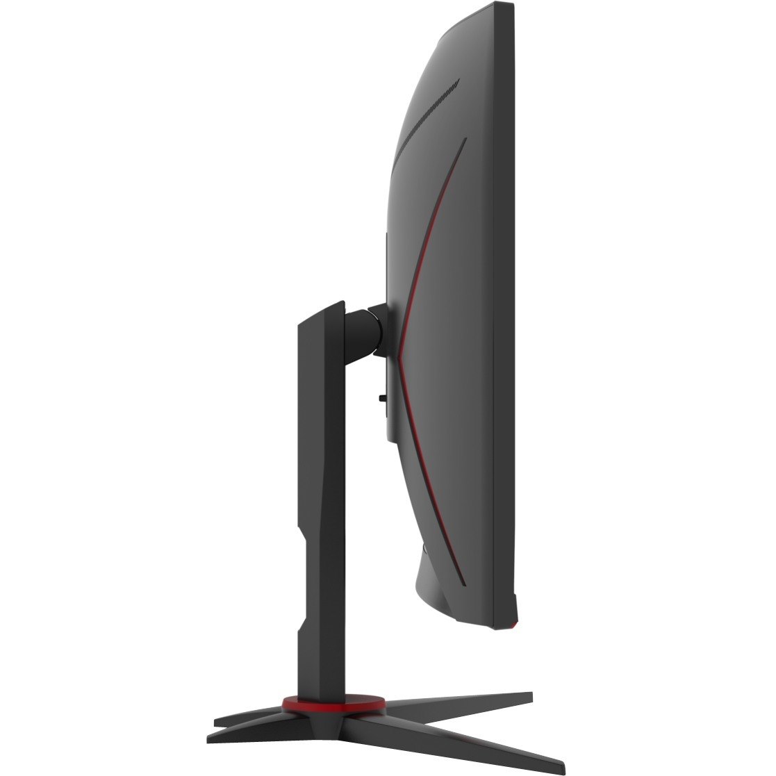 AOC C24G2AE 24" Class Full HD Curved Screen Gaming LCD Monitor - 16:9 - Black Red